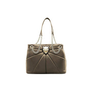 Plein Sport Elegant Faux Leather Gold-Chain Tote - ACCEXO
