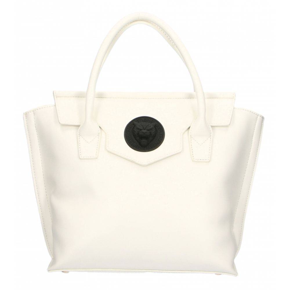 Plein Sport Elegant White Handbag With Magnetic Closure - ACCEXO