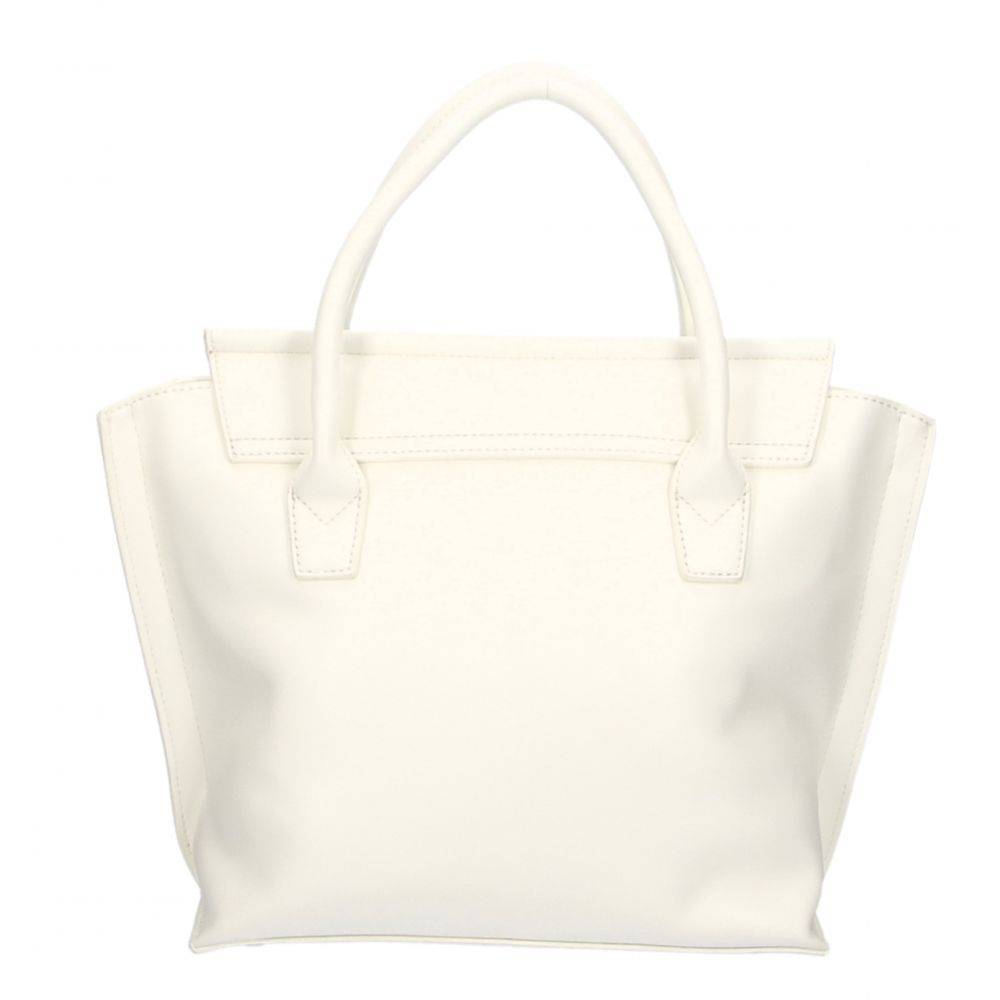 Plein Sport Elegant White Handbag With Magnetic Closure - ACCEXO