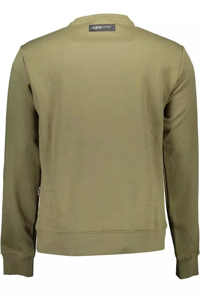 Plein Sport Green Cotton Men Sweater - ACCEXO