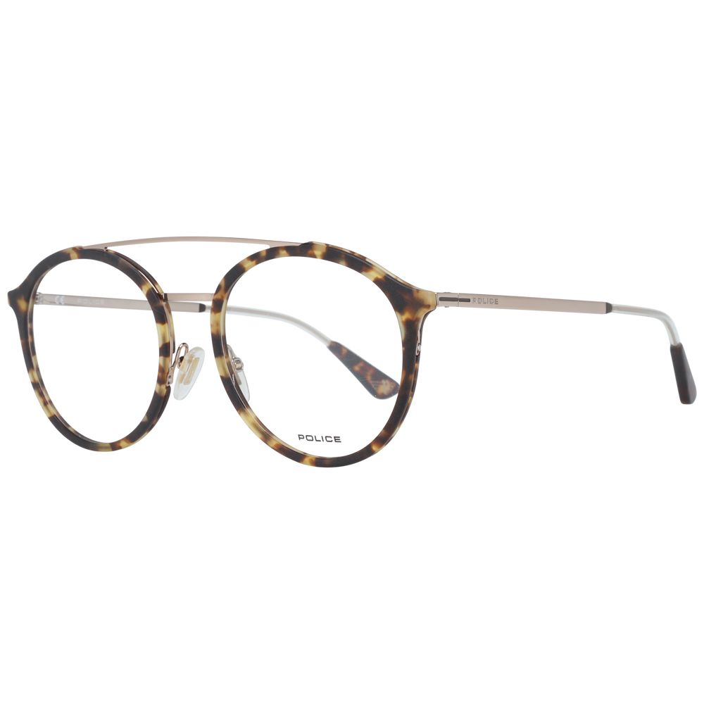 Round Tortoiseshell eyeglasses in Police Brown Men optical frames for stylish brown men