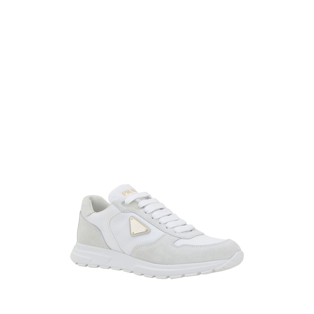 White Prada Leather Sneakers made from premium leather for stylish comfort