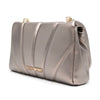 Chic Beige Crossbody Bag with Gold Chain Accent