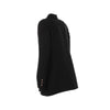 Elegant Black Crepe Double-Breasted Jacket