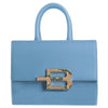 Elegant Light Blue Calfskin Handbag