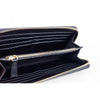 Elegant Leather Zippered Wallet in Classic Black