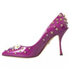 Purple Leather Di Calfskin Pump