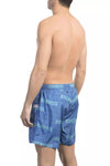 Blue All-Over Print Swim Shorts