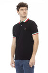 Tricolor Collar Cotton Polo Shirt