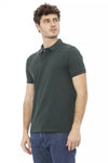 Chic Embroidered Cotton Polo Shirt in Green