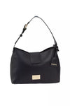 Chic Black Golden-Detailed Designer Handbag