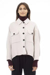 Chic Woolen White Shirt Jacket