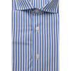 Elegant Light Blue Cotton Shirt - Medium Fit