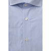 Elegant Light Blue Medium Fit French Collar Shirt