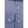 Elegant Light Blue Cotton Shirt with French Collar