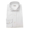 Elegant White Cotton French Collar Shirt