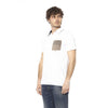 Chic White Cotton Short Sleeve Polo