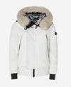 Elegant Four-Pocket Jacket with Genuine Fox Fur Hood