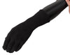 Black Cashmere Silk Hands Mitten Mens Gloves