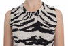 Zebra Print Cashmere Sleeveless Top
