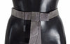 Black Silk Crystal Bow Waist Belt Elegance