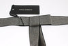 Black Silk Crystal Bow Waist Belt Elegance
