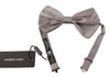Dolce & Gabbana Elegant Silver Grey Silk Bow Tie