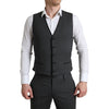 Gray Wool Long 3 Piece Two Button Suit