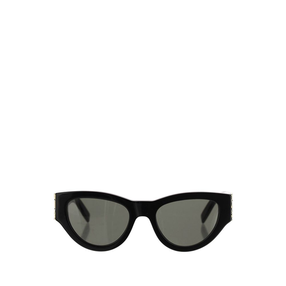 Black Saint Laurent Cat-Eye Sunglasses showcasing stylish cat-eye design