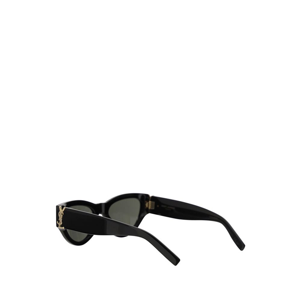 Black Saint Laurent Cat-eye Sunglasses showcasing a stylish and bold design