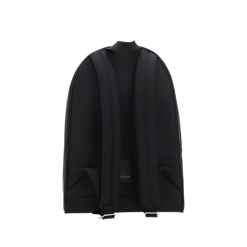 Black Saint Laurent Leather Backpack showcasing luxury and style in modern fashion