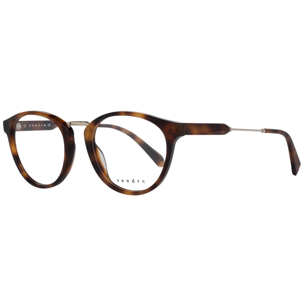 Tortoiseshell eyeglasses with silver temples from Sandro Brown Men optical frames