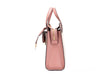 Cece Small Pink PVC North South Flap Tote Crossbody Bag Purse