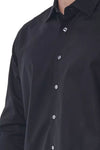 Elegant Black Cotton Italian Shirt