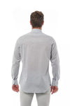 Elegant Gray Regular Fit Italian Collar Shirt