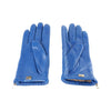 Elegant Lambskin Leather Gloves in Captivating Blue