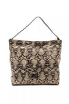 Chic Python Print Leather Shoulder Bag