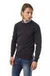 Embroidered Crew Neck Merino Wool Sweater