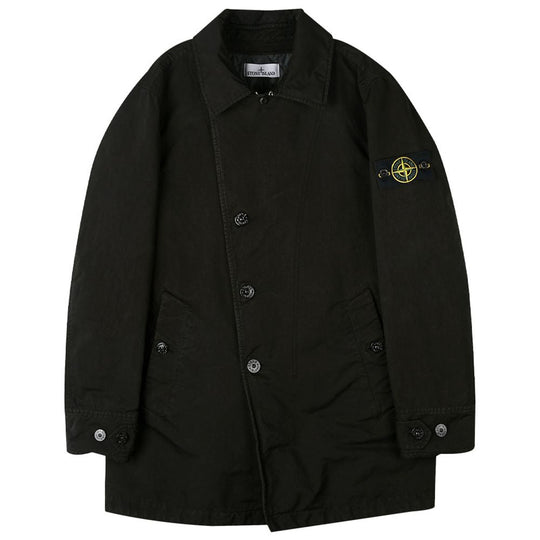 Stone Island Black Polyester Jacket - L