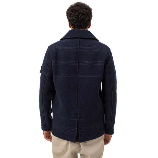 Stone Island Blue Wool Vergine Jacket - L