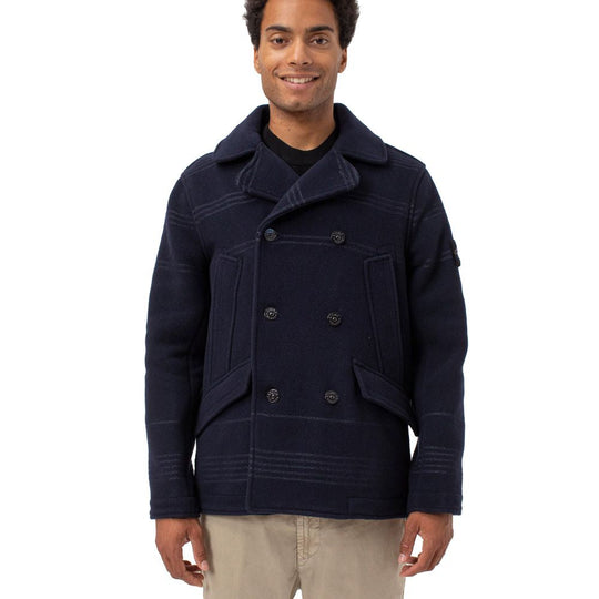 Stone Island Blue Wool Vergine Jacket - L