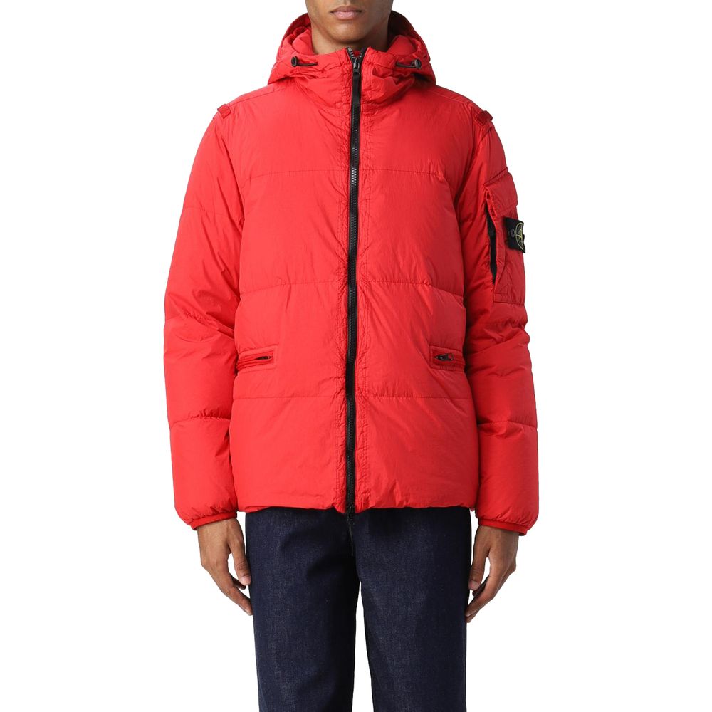 Stone Island Red Nylon Jacket - M