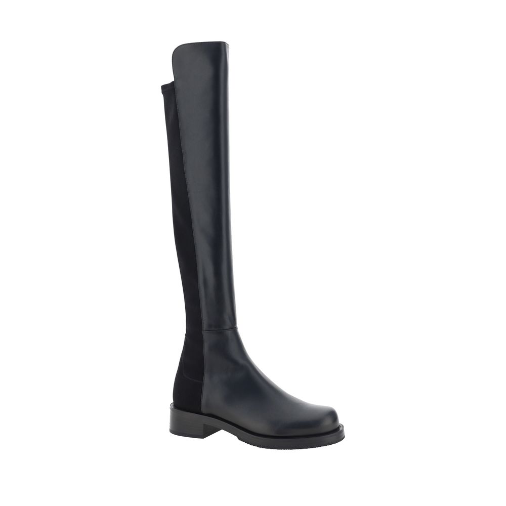 Black over-the-knee leather boot from Stuart Weitzman Bold Boots collection