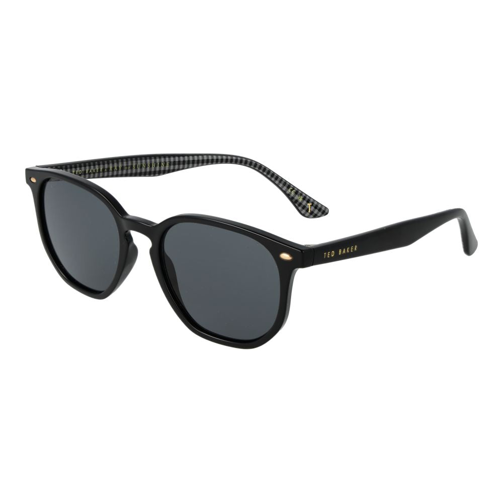 Ted Baker Black Men Sunglasses featuring stylish black frames and patterned temples