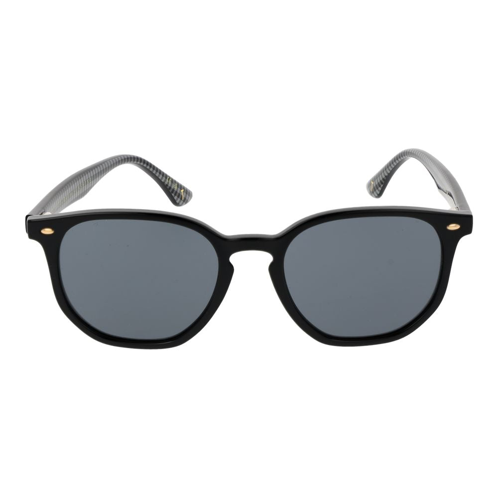 Ted Baker Black Men Sunglasses featuring black-rimmed frames and gray lenses