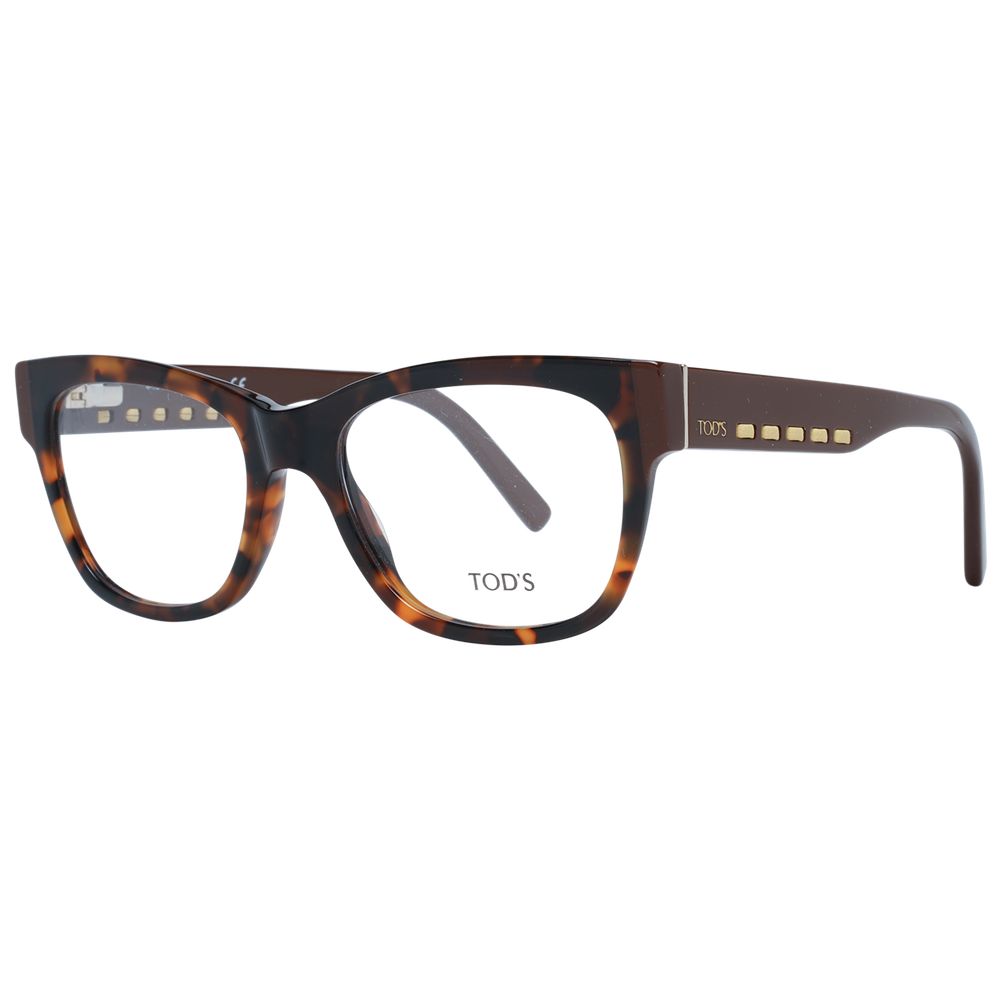 Tortoiseshell Tod’s brown women optical frames made from durable plastic material