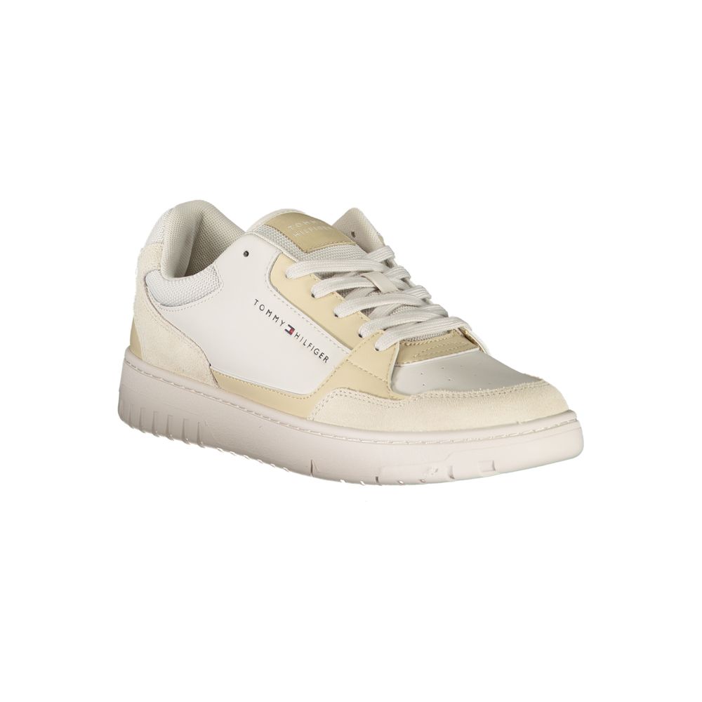 Off-white Tommy Hilfiger Beige Polyethylene Men Sneaker for stylish casual wear