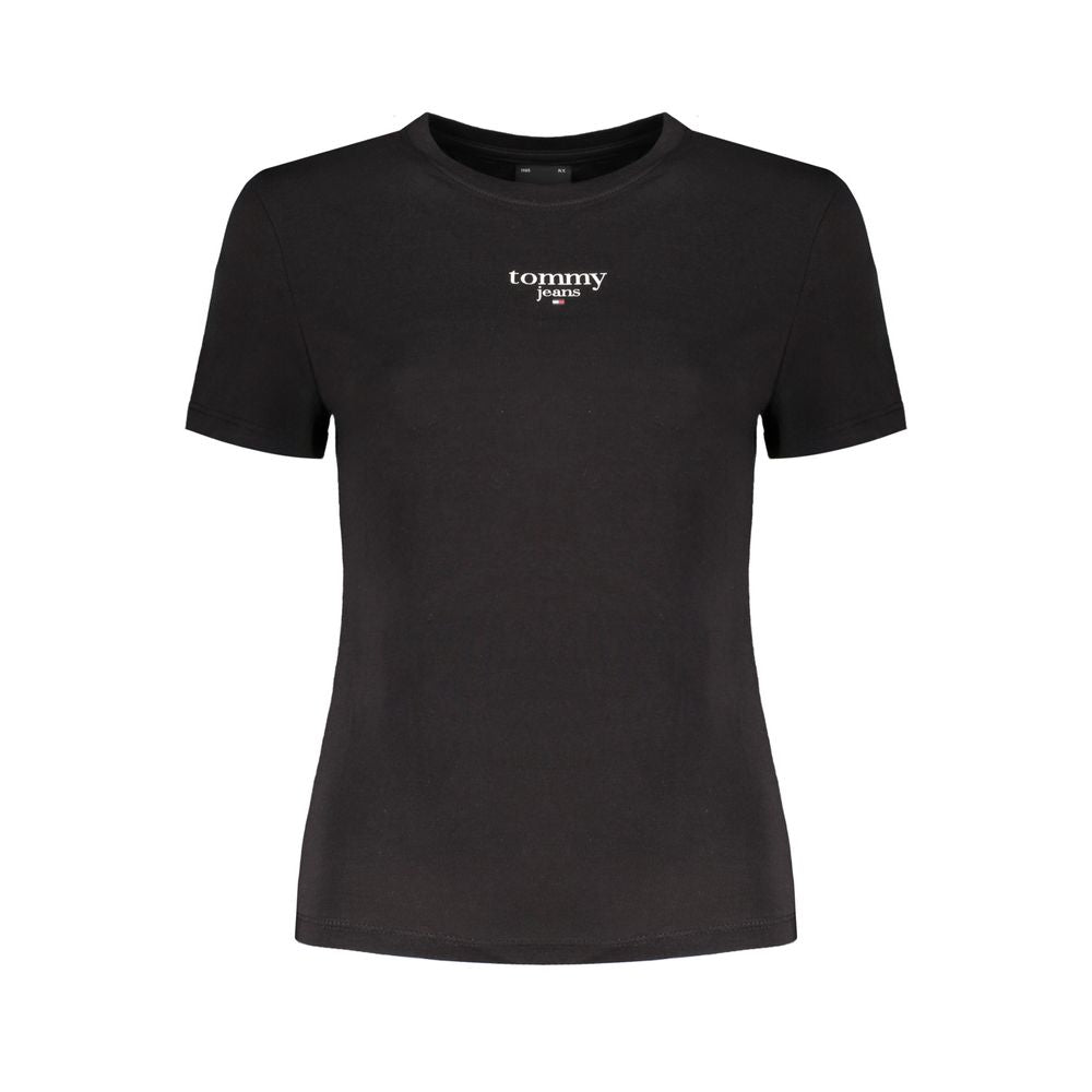 Tommy Hilfiger Black Cotton Tops & T-Shirt - XL