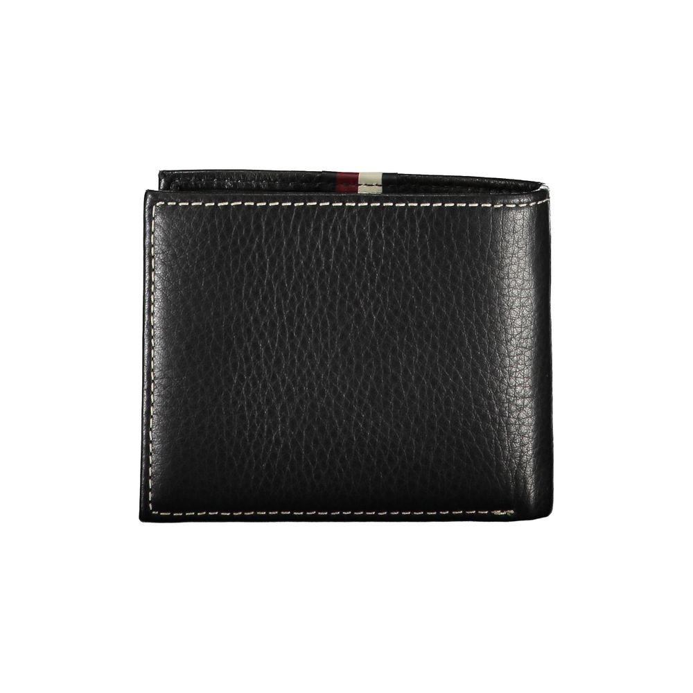 Tommy Hilfiger Black Leather Men Wallet showcasing elegant design and premium quality