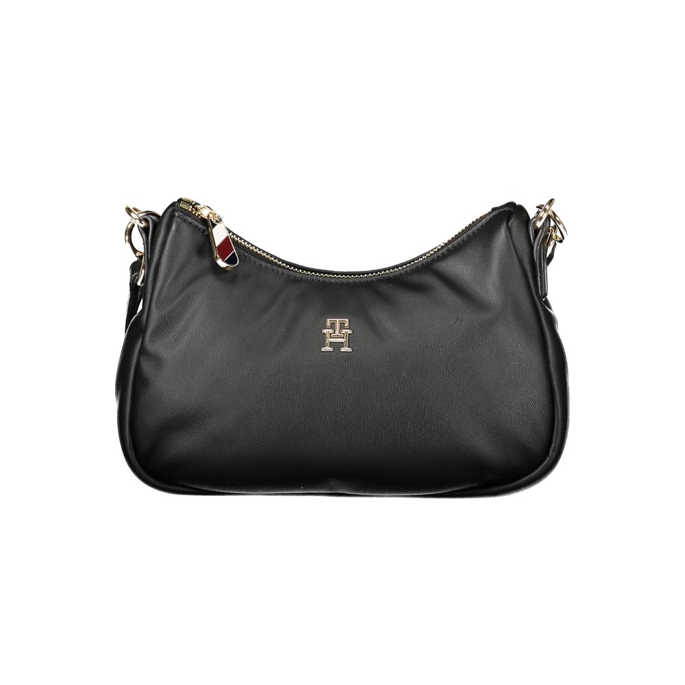 Elegant Tommy Hilfiger black polyester women handbag for stylish outings